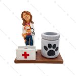 مجسمه و جاقلمی خانم دامپزشک