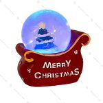 گوی برفی مدل کالسکه و درخت کاج