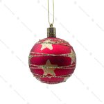 گوی کریسمس طرح ستاره قرمز