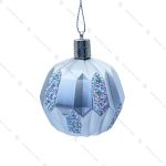 گوی کریسمس برجسته نقره ای