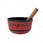 کاسه تبتی پرتغالی طرح پنج بودا سایز دو