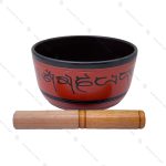 کاسه تبتی پرتغالی طرح پنج بودا سایز دو