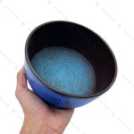 کاسه تبتی آبی طرح ام سایز دو