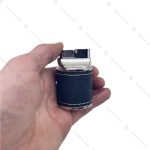 ست جاسیگاری وفندک چرمی نقره ای