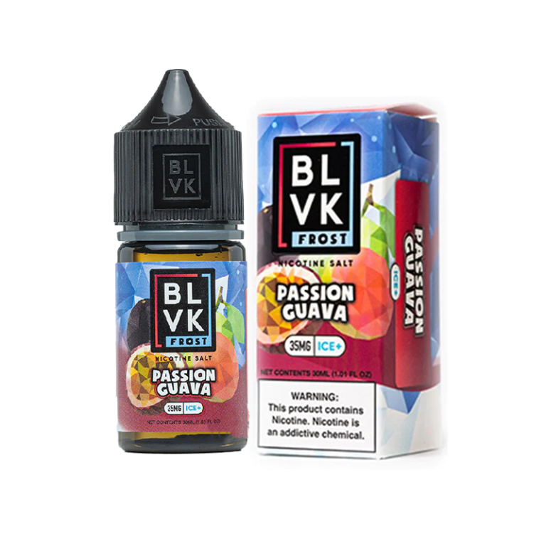 سالت نیکوتین بی ال وی کی پشن فروت گواوا یخ Blvk Passion Guava Ice (30ml)