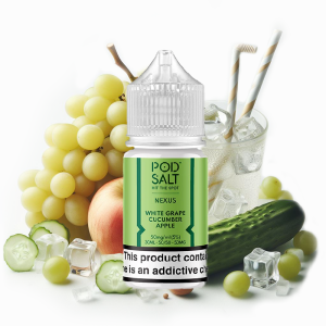 سالت نیکوتین پاد سالت انگور خیار سیب خنک Pod Salt White Grape Cucumber Apple (30ml)