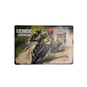 پلاک فلزی سه موتورسوار Three Motorcyclists Metal Plate
