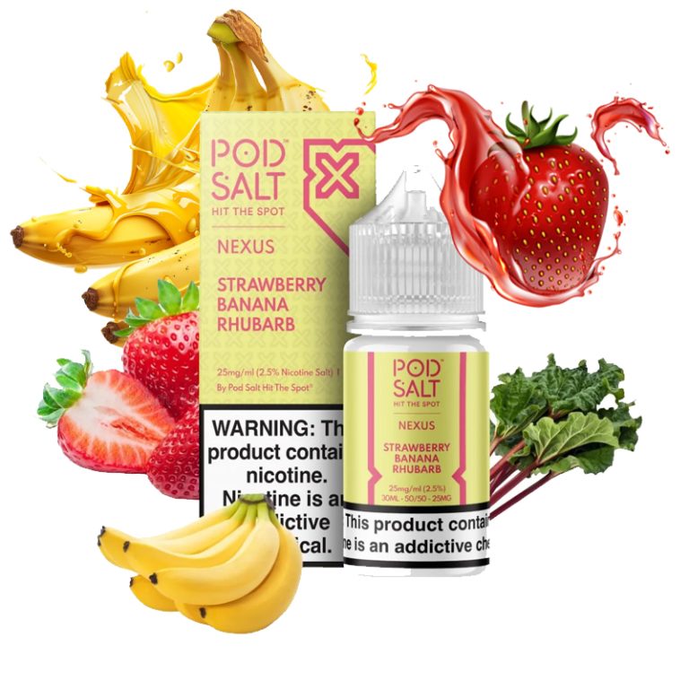 پاد سالت توت فرنگی موز ریواس Pod Salt Strawberry Banana Rhubarb