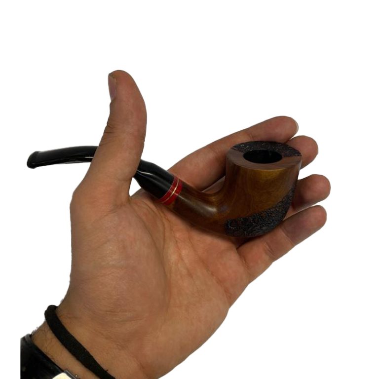 پیپ داپر قهوه ای دسته خم کد 1880 Dapper brown bent handle Pipe