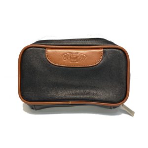 کیف پیپ ساونلی چرم مشکی قهوه ای Savinelli Pipe Bag