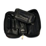 کیف پیپ ساونلی چرم مشکی قهوه ای Savinelli Pipe Bag