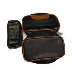کیف پیپ ساونلی چرم مشکی قهوه ای Savinelli Pipe Bag