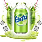 نوشابه فانتا سیب ترش اورجینال Fanta Sour Apple Soft Drink