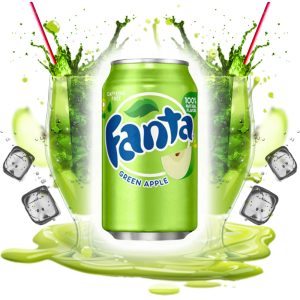 نوشابه فانتا سیب ترش اورجینال Fanta Sour Apple Soft Drink