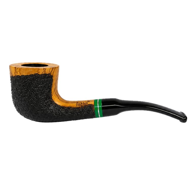 پیپ داپر قهوه ای دو رنگ حکاکی کد 1899 Dapper Two-tone brown Pipe