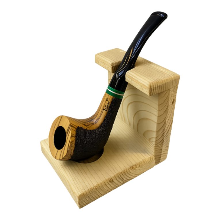 پیپ داپر قهوه ای دو رنگ حکاکی کد 1899 Dapper Two-tone brown Pipe