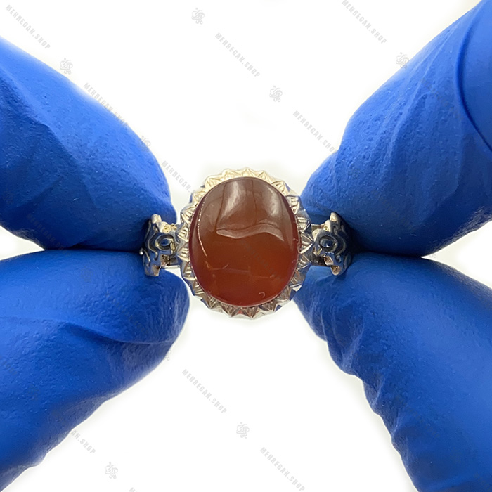 انگشتر عقیق سرخ رکاب صفوی ضخیم انگشتر عقیق سرخ رکاب صفوی ضخیم