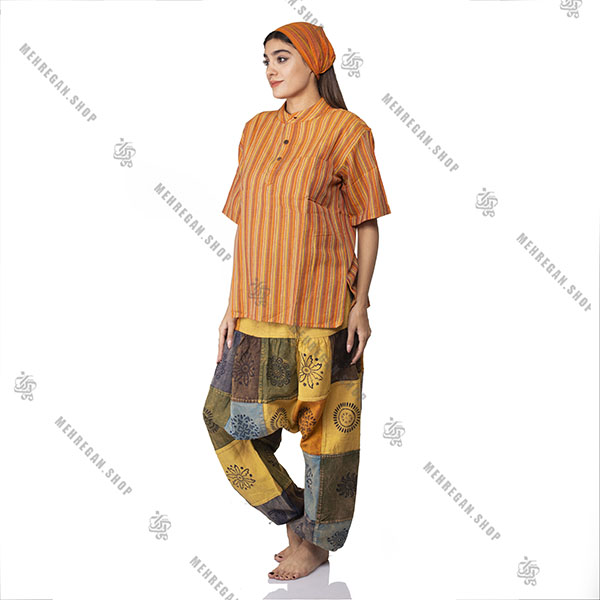 شلوار 40 تکه با الیاف طبیعی کتان و دست دوز شلوار 40 تکه با الیاف طبیعی کتان و دست دوز