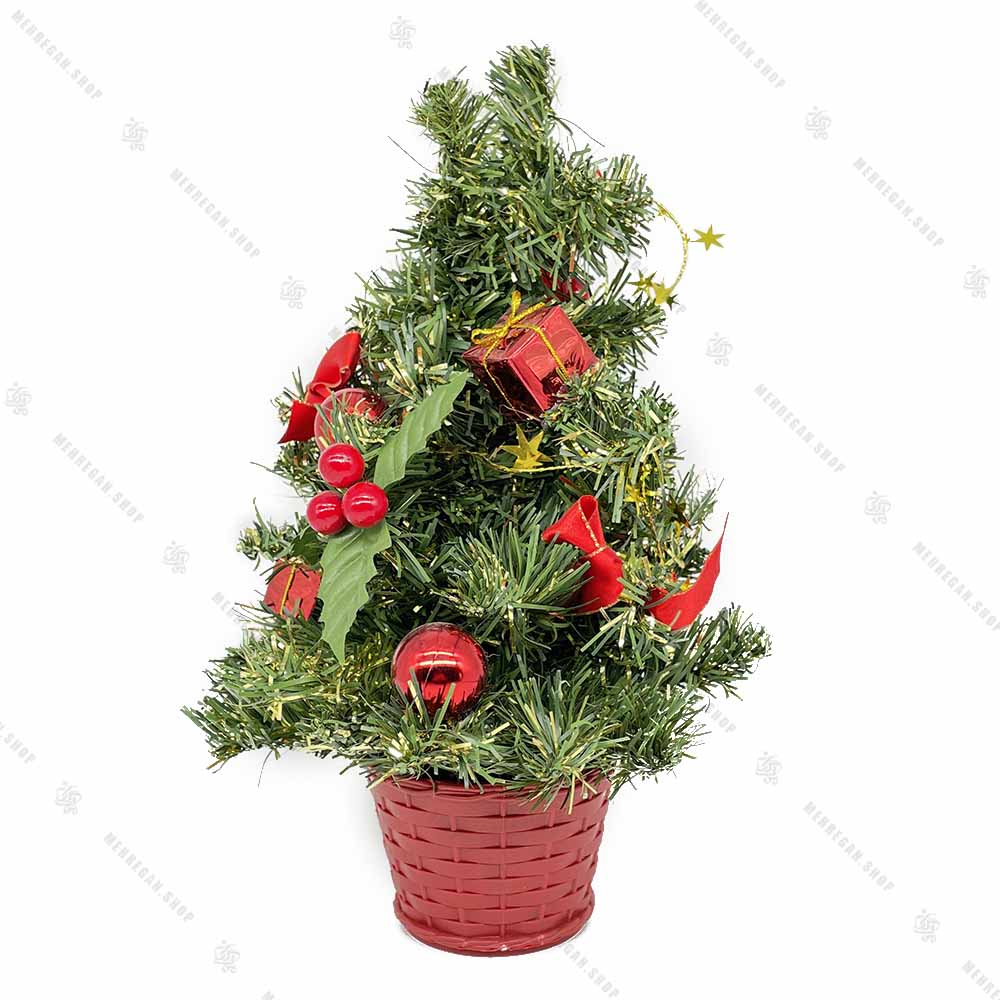 سبد درخت کریسمس تزیین شده سبد درخت کریسمس تزیین شده