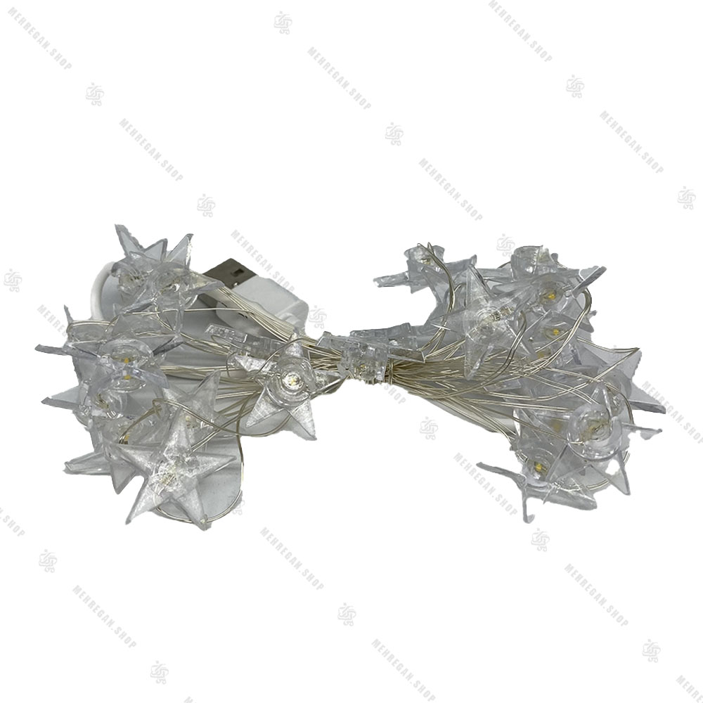 ریسه چراغ دار مفتولی مدل ستاره ریسه چراغ دار مفتولی مدل ستاره