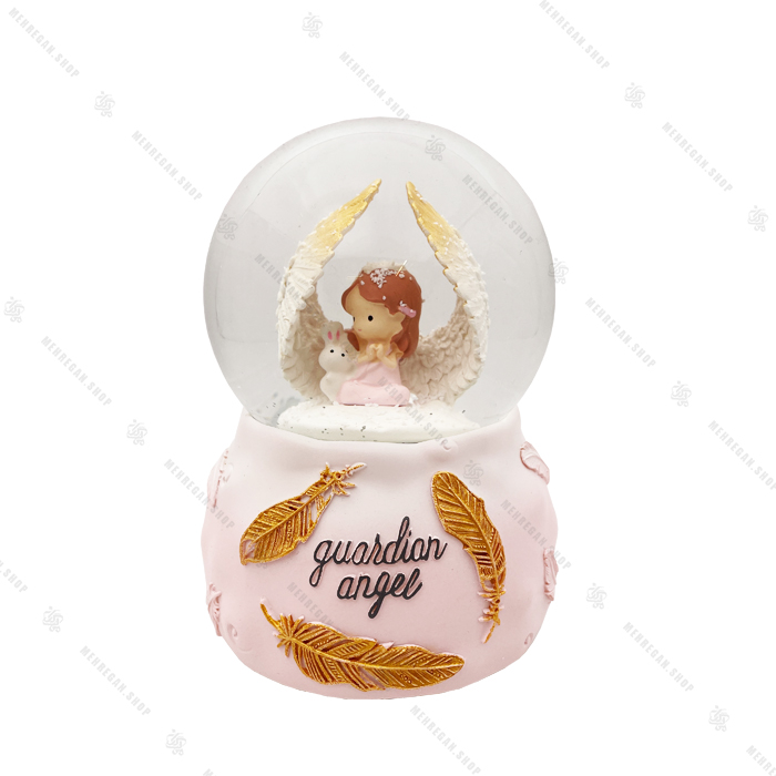 گوی موزیکال برفی مدل فرشته نگهبان نشسته گوی موزیکال برفی مدل فرشته نگهبان نشسته