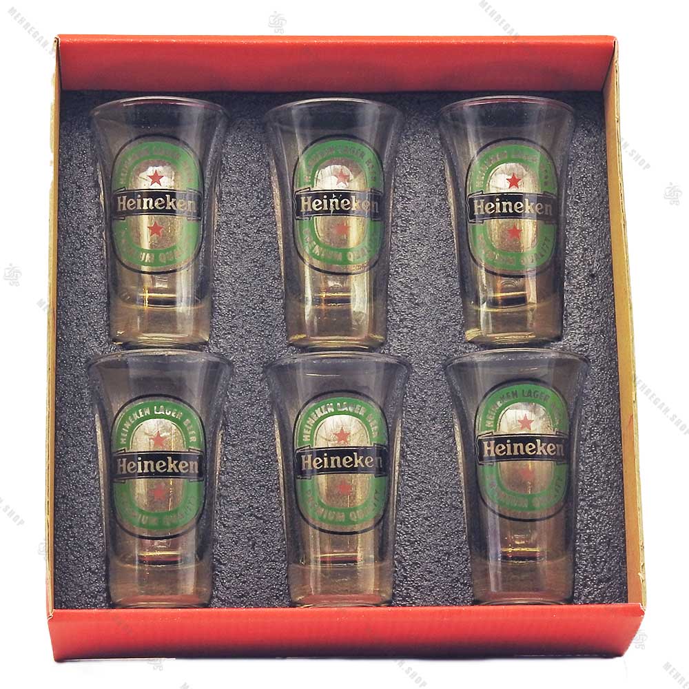 ست نوشیدنی شفاف 6 عددی مدل Heineken ست نوشیدنی شفاف 6 عددی مدل Heineken