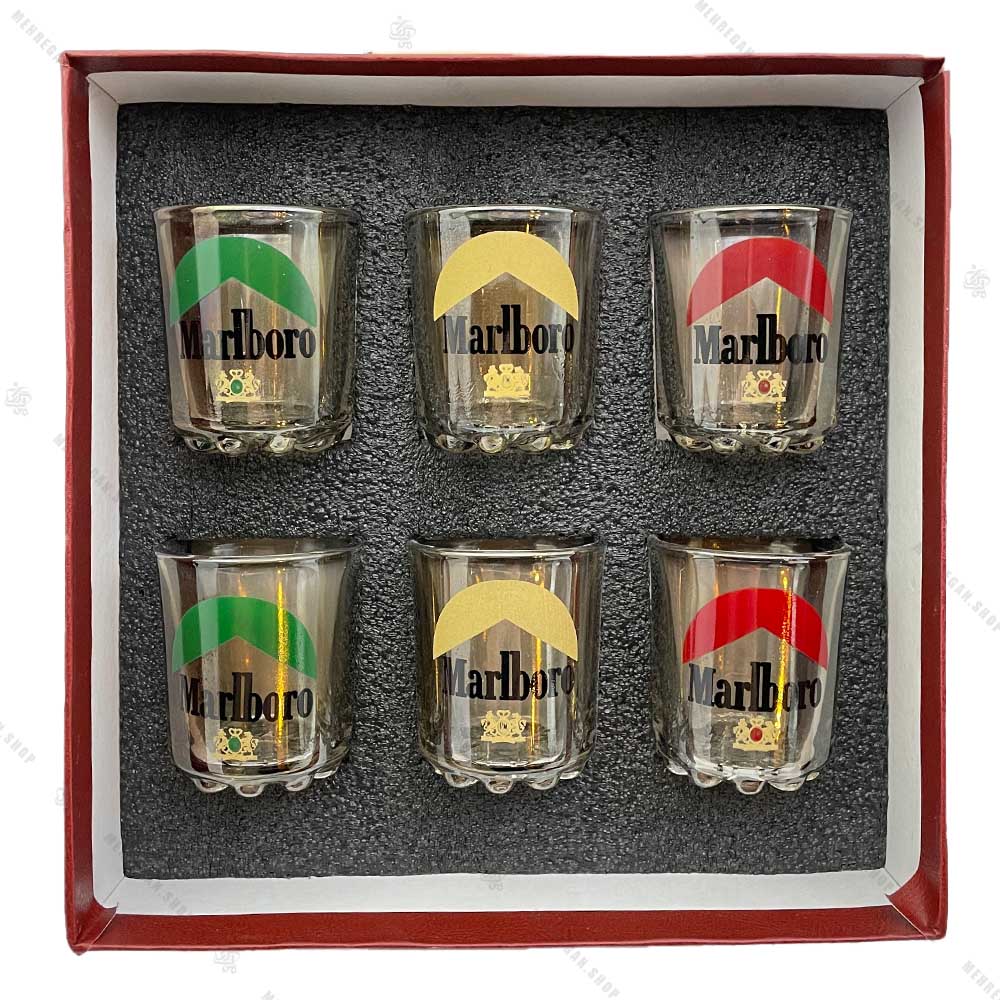 ست نوشیدنی 6 عددی کوتاه مدل Marllboro ست نوشیدنی 6 عددی کوتاه مدل Marllboro